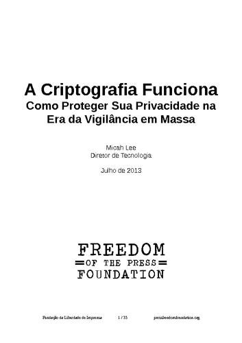 Criptografia, PDF, Criptografia