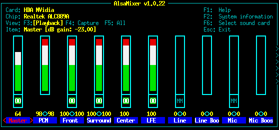 Alsamixer - Example