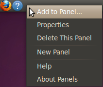 right-click on the Panel